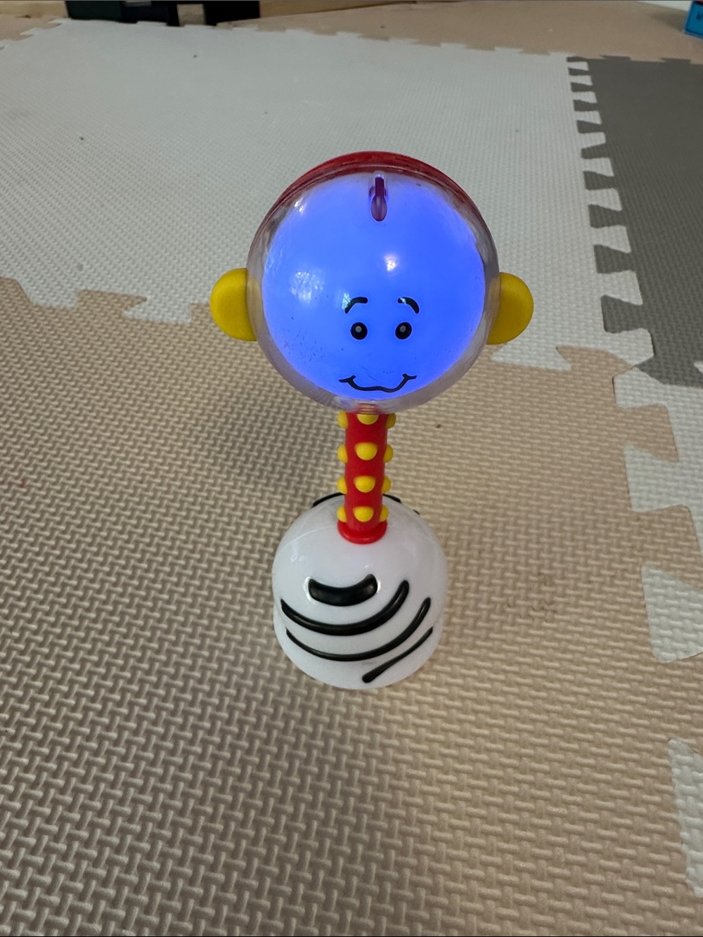 Blue Light-Up Baby Rattle Toy - Kids Interactive Play